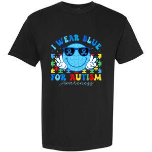 I Wear Blue For Autism Awareness Month Teacher Garment-Dyed Heavyweight T-Shirt