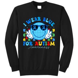 I Wear Blue For Autism Awareness Month Teacher Sweatshirt