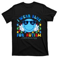 I Wear Blue For Autism Awareness Month Teacher T-Shirt