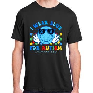 I Wear Blue For Autism Awareness Month Teacher Adult ChromaSoft Performance T-Shirt