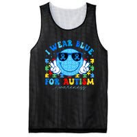 I Wear Blue For Autism Awareness Month Teacher Mesh Reversible Basketball Jersey Tank