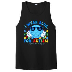 I Wear Blue For Autism Awareness Month Teacher PosiCharge Competitor Tank