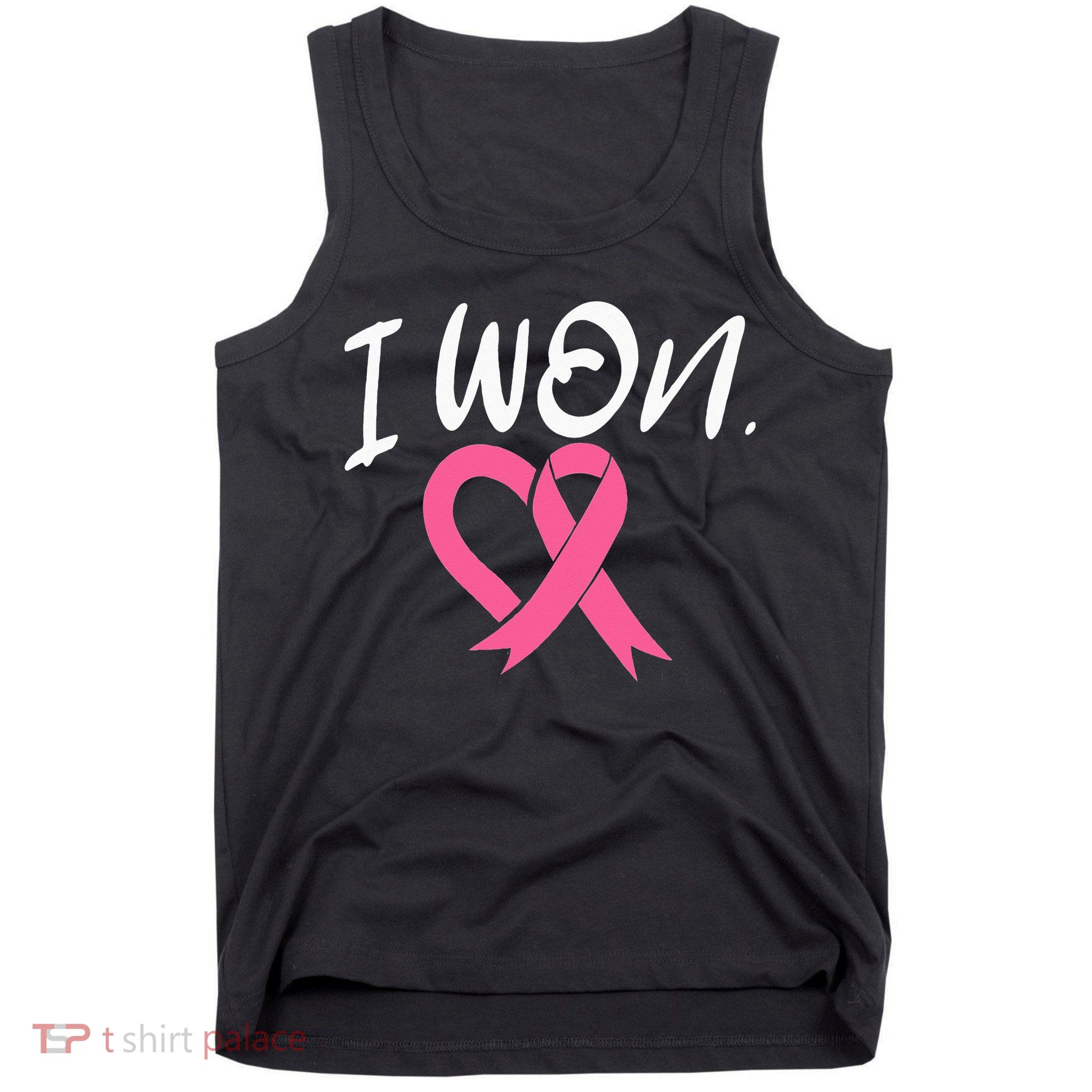 I Won Breast Cancer Awareness Support Pink Ribbon Survivor Tank Top