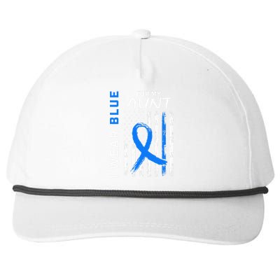 I Wear Blue For My Aunt Diabetes Awareness American Flag Snapback Five-Panel Rope Hat