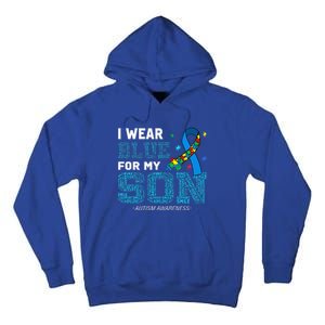 I Wear Blue For My Son Autism Awareness Month Tall Hoodie