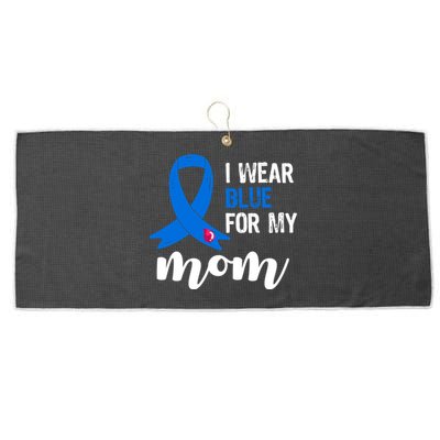 I Wear Blue For My Mom Diabetes Awareness Funny Gift Large Microfiber Waffle Golf Towel