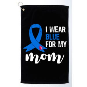 I Wear Blue For My Mom Diabetes Awareness Funny Gift Platinum Collection Golf Towel