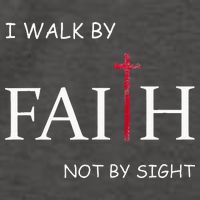 I Walk By Faith Not By Sight Spiritual Christian Church Vector Backpack