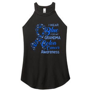 I Wear Blue For My Grandma Colon Cancer Awareness Women's Perfect Tri Rocker Tank