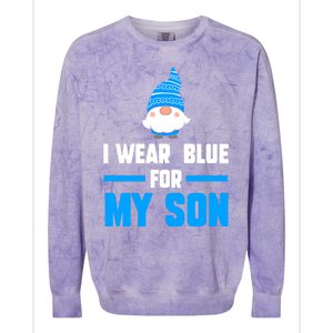 I Wear Blue For My Son Autism Cute Gift Colorblast Crewneck Sweatshirt