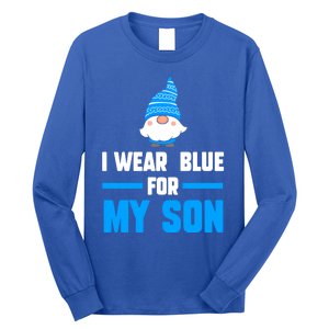 I Wear Blue For My Son Autism Cute Gift Long Sleeve Shirt