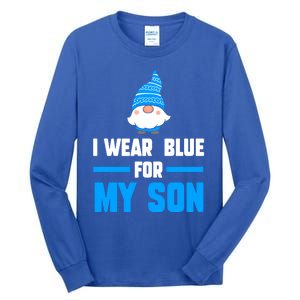 I Wear Blue For My Son Autism Cute Gift Tall Long Sleeve T-Shirt