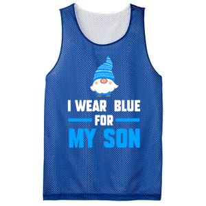 I Wear Blue For My Son Autism Cute Gift Mesh Reversible Basketball Jersey Tank