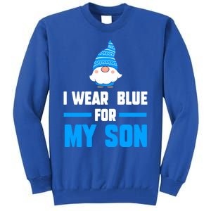 I Wear Blue For My Son Autism Cute Gift Tall Sweatshirt