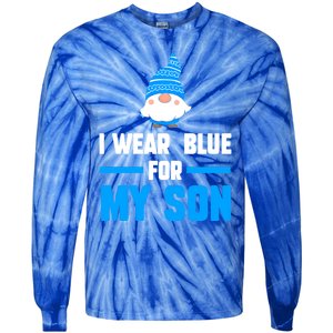 I Wear Blue For My Son Autism Cute Gift Tie-Dye Long Sleeve Shirt