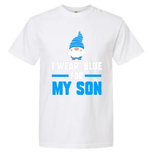 I Wear Blue For My Son Autism Cute Gift Garment-Dyed Heavyweight T-Shirt