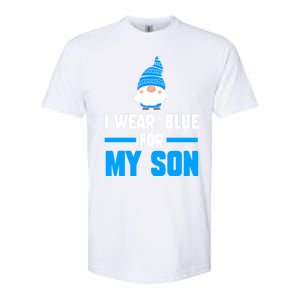 I Wear Blue For My Son Autism Cute Gift Softstyle CVC T-Shirt