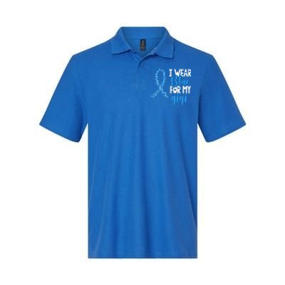 I Wear Blue For My Gigi Colon Cancer Awareness Support Gift Softstyle Adult Sport Polo