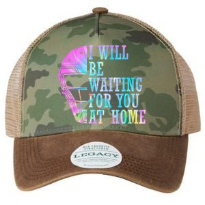 I Will Be Waiting For You At Home Softball Catcher Cute Gift Legacy Tie Dye Trucker Hat