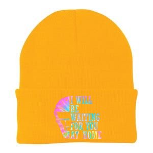 I Will Be Waiting For You At Home Softball Catcher Cute Gift Knit Cap Winter Beanie