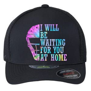 I Will Be Waiting For You At Home Softball Catcher Cute Gift Flexfit Unipanel Trucker Cap