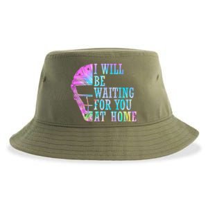 I Will Be Waiting For You At Home Softball Catcher Cute Gift Sustainable Bucket Hat