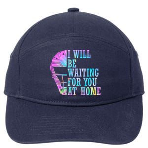 I Will Be Waiting For You At Home Softball Catcher Cute Gift 7-Panel Snapback Hat