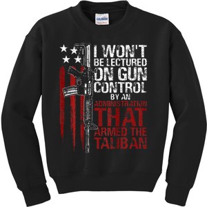 I WonT Be Lectured On Gun Control By An Administration Back Kids Sweatshirt