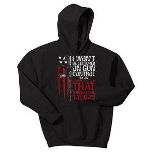 I WonT Be Lectured On Gun Control By An Administration Back Kids Hoodie