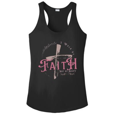 I Walk By Faith Not By Sight 2 Corinthians 57 Christian Ladies PosiCharge Competitor Racerback Tank