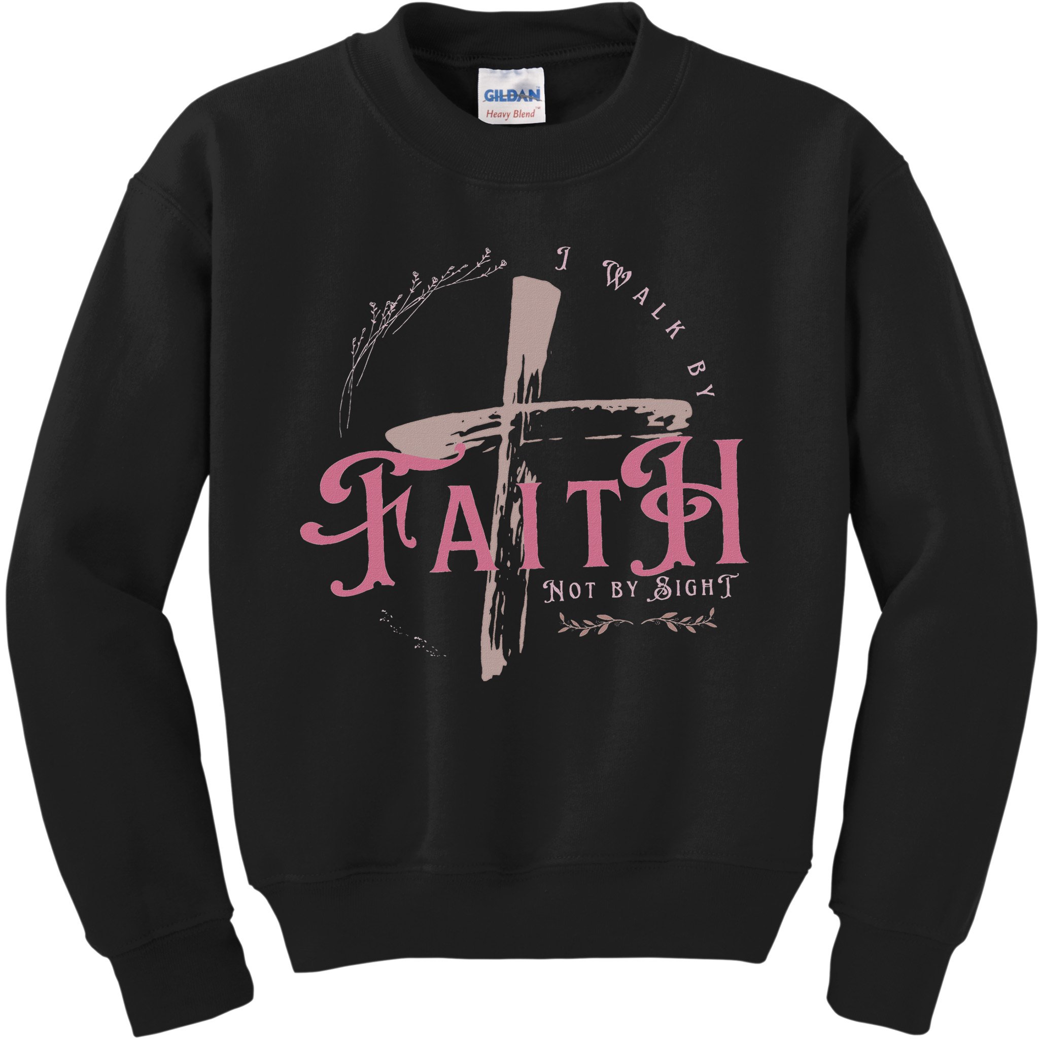 I Walk By Faith Not By Sight 2 Corinthians 57 Christian Kids Sweatshirt