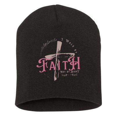 I Walk By Faith Not By Sight 2 Corinthians 57 Christian Short Acrylic Beanie