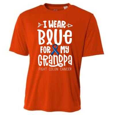 I Wear Blue For My Grandma Blue Colon Cancer Awareness Gift Cooling Performance Crew T-Shirt