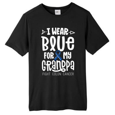 I Wear Blue For My Grandma Blue Colon Cancer Awareness Gift Tall Fusion ChromaSoft Performance T-Shirt