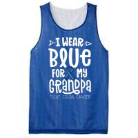 I Wear Blue For My Grandma Blue Colon Cancer Awareness Gift Mesh Reversible Basketball Jersey Tank