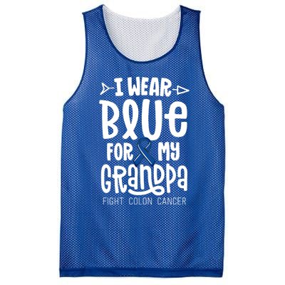 I Wear Blue For My Grandma Blue Colon Cancer Awareness Gift Mesh Reversible Basketball Jersey Tank