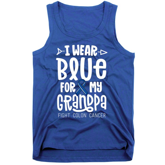 I Wear Blue For My Grandma Blue Colon Cancer Awareness Gift Tank Top