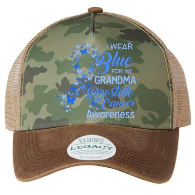 I Wear Blue For My Grandma Prostate Cancer Awareness Legacy Tie Dye Trucker Hat