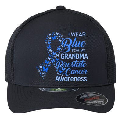 I Wear Blue For My Grandma Prostate Cancer Awareness Flexfit Unipanel Trucker Cap