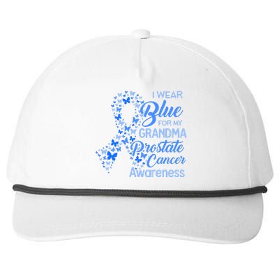 I Wear Blue For My Grandma Prostate Cancer Awareness Snapback Five-Panel Rope Hat