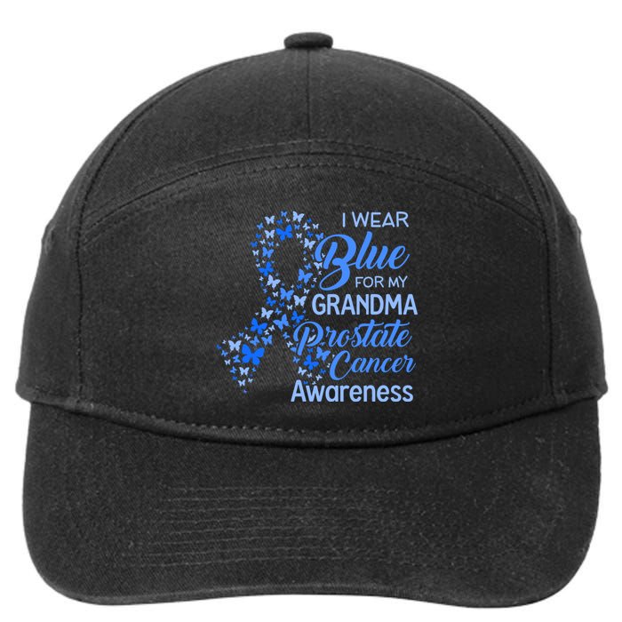 I Wear Blue For My Grandma Prostate Cancer Awareness 7-Panel Snapback Hat