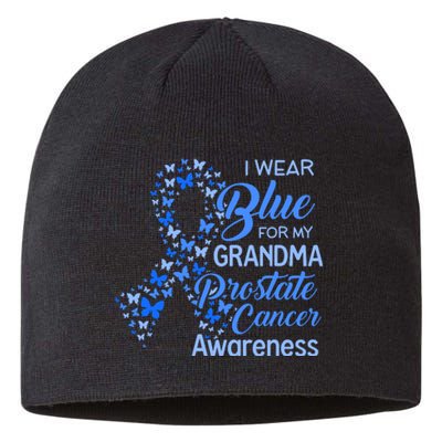 I Wear Blue For My Grandma Prostate Cancer Awareness Sustainable Beanie