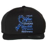 I Wear Blue For My Grandma Prostate Cancer Awareness Wool Snapback Cap