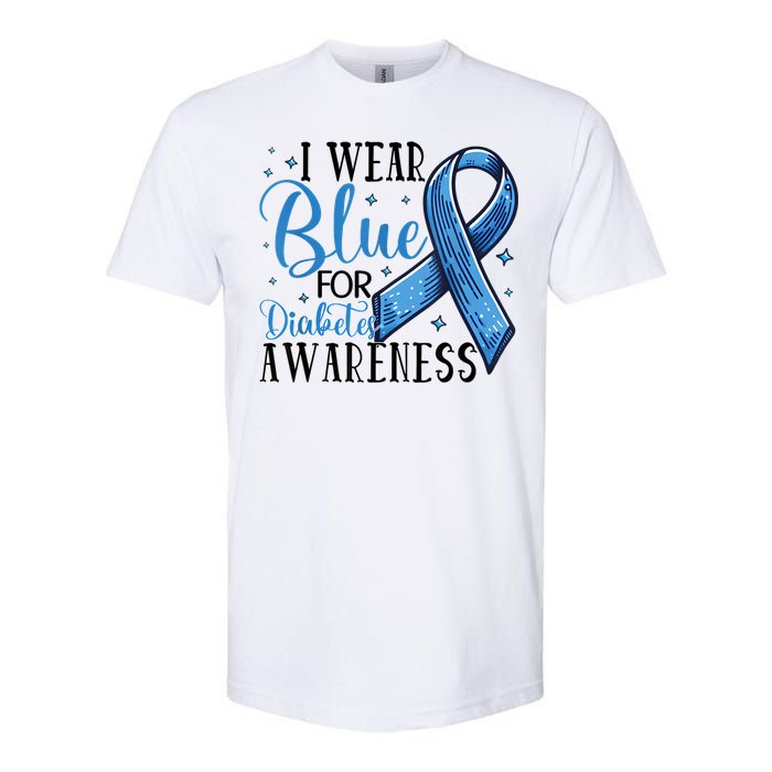 I Wear Blue For Diabetes Awareness Softstyle CVC T-Shirt