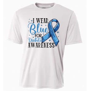 I Wear Blue For Diabetes Awareness Cooling Performance Crew T-Shirt