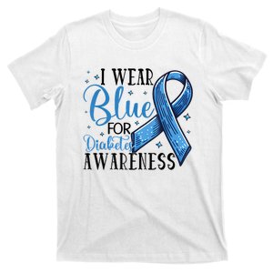 I Wear Blue For Diabetes Awareness T-Shirt