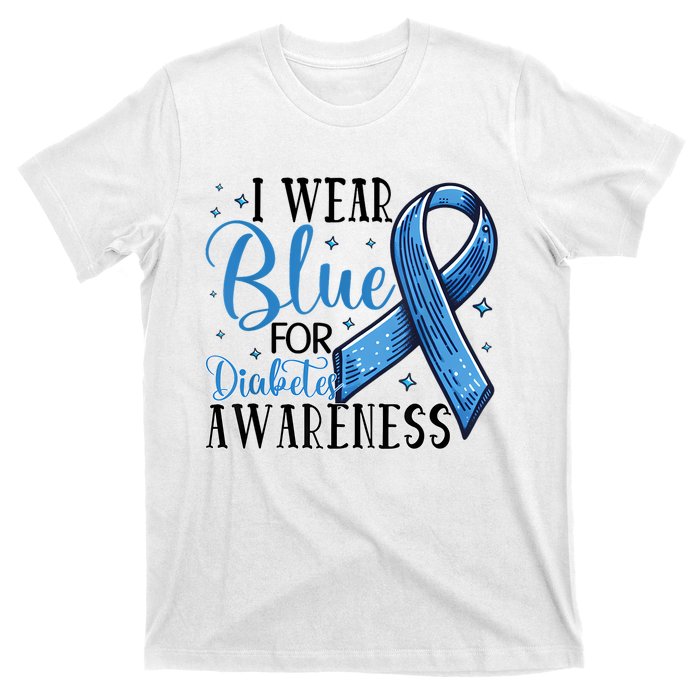 I Wear Blue For Diabetes Awareness T-Shirt