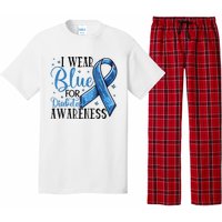 I Wear Blue For Diabetes Awareness Pajama Set