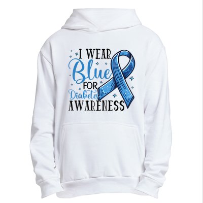 I Wear Blue For Diabetes Awareness Urban Pullover Hoodie