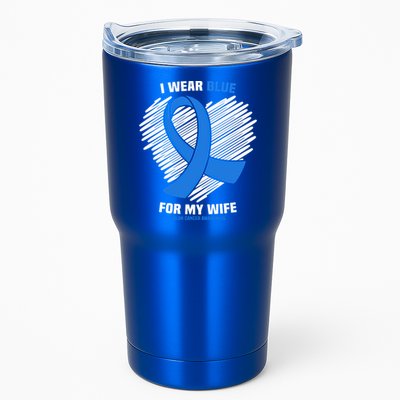 I Wear Blue For My Wife Colon Cancer Awareness Cool Gift Tumbler